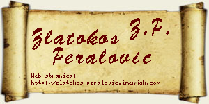 Zlatokos Peralović vizit kartica
